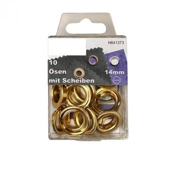 Ösen mit Scheiben 14mm 10Stück